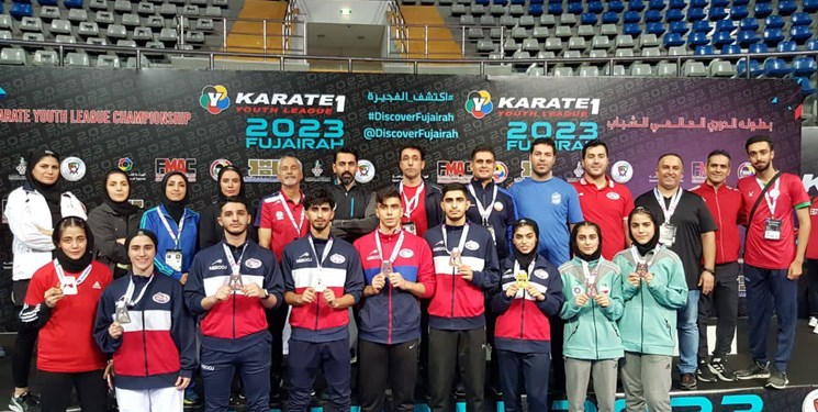 لیگ جهانی کاراته وان فجیره| جوانان کاراته کشورمان ۹ مدال رنگارنگ کسب کردند