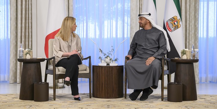تأکید رئیس امارات و نخست وزیر ایتالیا بر راه‌حل دیپلماتیک برای حل بحران‌ها