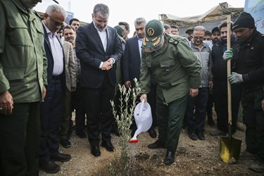 مراسم روز درختکاری در سپاه پاسداران