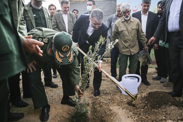 مراسم روز درختکاری در سپاه پاسداران
