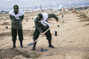 مراسم روز درختکاری در سپاه پاسداران