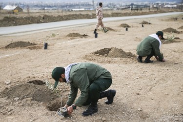 مراسم روز درختکاری در سپاه پاسداران
