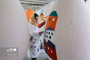 Giant Colored Eggs in Tehran to Welcome Persian New Year Norowz