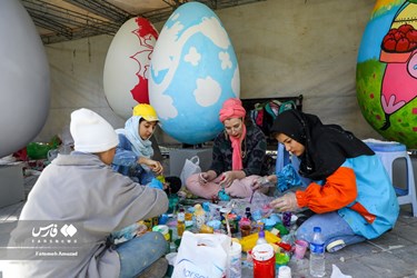 Giant Colored Eggs in Tehran to Welcome Persian New Year Norowz