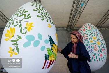 Giant Colored Eggs in Tehran to Welcome Persian New Year Norowz