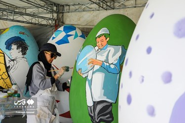 Giant Colored Eggs in Tehran to Welcome Persian New Year Norowz