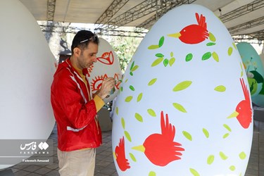 Giant Colored Eggs in Tehran to Welcome Persian New Year Norowz
