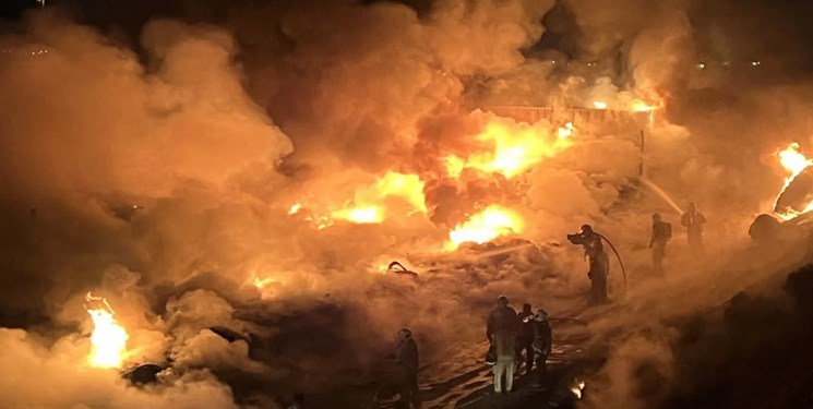 آتش سوزی در شرکت نفت و گاز «اروندان»