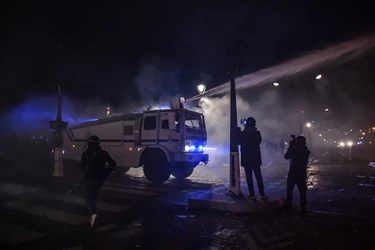 French Police Clash With Protesters During Demonstration Against Pension Reform