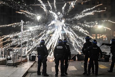 French Police Clash With Protesters During Demonstration Against Pension Reform