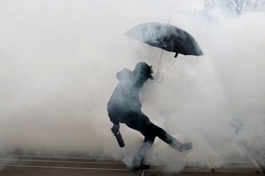 French Police Clash With Protesters During Demonstration Against Pension Reform