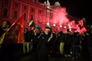 French Police Clash With Protesters During Demonstration Against Pension Reform