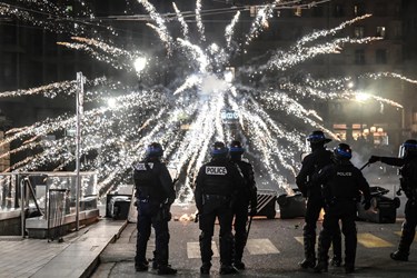 French Police Clash With Protesters During Demonstration Against Pension Reform