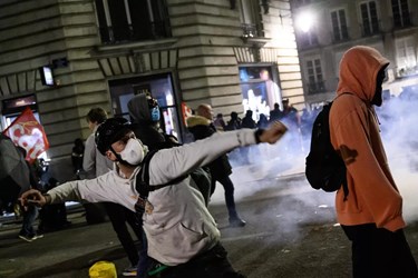 French Police Clash With Protesters During Demonstration Against Pension Reform