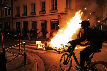 French Police Clash With Protesters During Demonstration Against Pension Reform