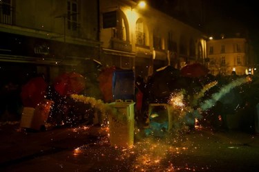 French Police Face Off with Protesters over Pension Reform