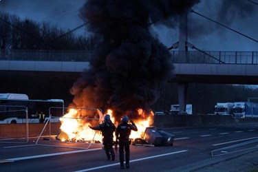 French Police Face Off with Protesters over Pension Reform