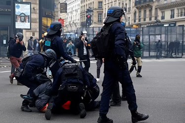 Chaos in France as Police Fire Tear Gas at Protesters in Paris