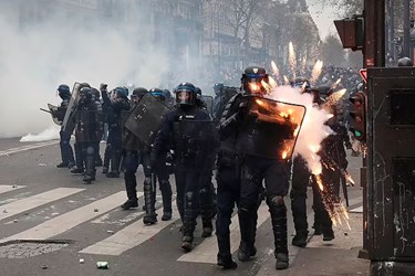 Chaos in France as Police Fire Tear Gas at Protesters in Paris