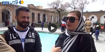 فیلم| گردشگران  در خانه کرد سنندج