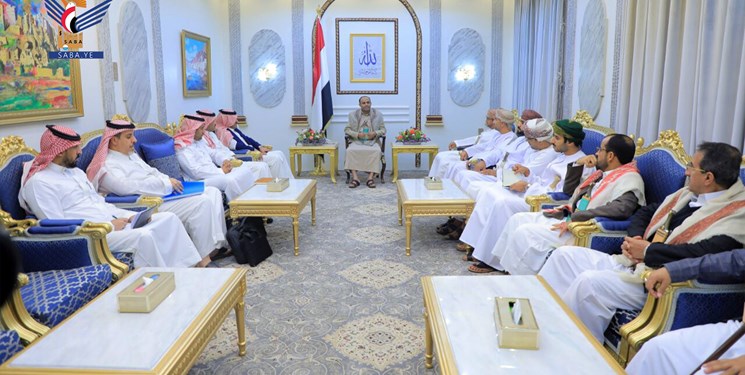 دیدار هیأت عمانی و سعودی با رئیس شورای عالی سیاسی یمن