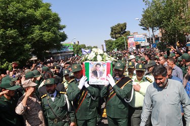 مراسم با شکوه تشییع پیکر حمید رضا الداغی در سبزوار