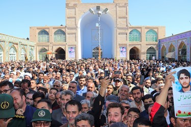 مراسم با شکوه تشییع پیکر حمید رضا الداغی در سبزوار