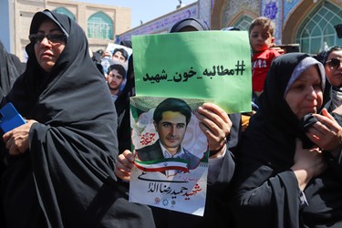 مراسم با شکوه تشییع پیکر حمید رضا الداغی در سبزوار