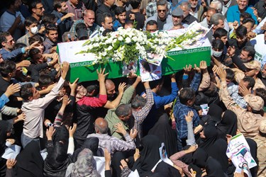 مراسم با شکوه تشییع پیکر حمید رضا الداغی در سبزوار