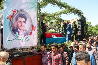 مراسم با شکوه تشییع پیکر حمید رضا الداغی در سبزوار