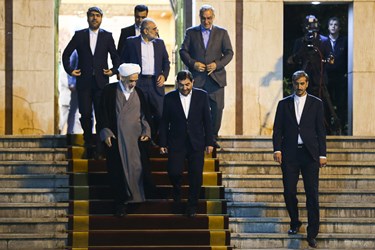  استقبال محمد مخبر معاون اول و جمعی از وزرای دولت سیزدهم از رئیس جمهور در بازگشت  از سفر سوریه