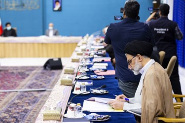 حجت‌الاسلام سیداسماعیل خطیب وزیر اطلاعات در جلسه شورای عالی فضای مجازی
