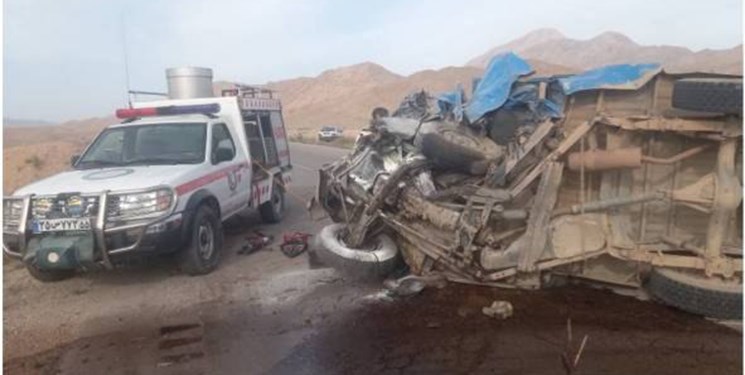 تصادف مرگبار در دامغان با ۴ فوتی و یک مصدوم+ تصاویر