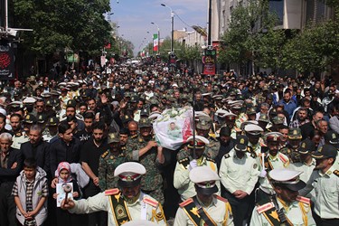 آیین تشییع پیکر شهید «مهدی هادی» در زنجان