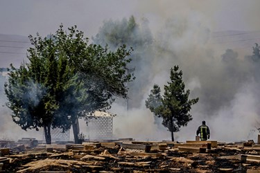 آتش‌سوزی در قبرستان 1000 ساله «دارالسلام»