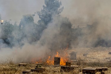 آتش‌سوزی در قبرستان 1000 ساله «دارالسلام»