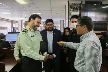 بازدید سردار سعید منتظرالمهدی معاون فرهنگی اجتماعی و سخنگوی فرماندهی کل انتظامی کشور از تحریریه خبرگزاری فارس