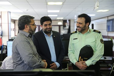 بازدید سردار سعید منتظرالمهدی معاون فرهنگی اجتماعی و سخنگوی فرماندهی کل انتظامی کشور از تحریریه خبرگزاری فارس