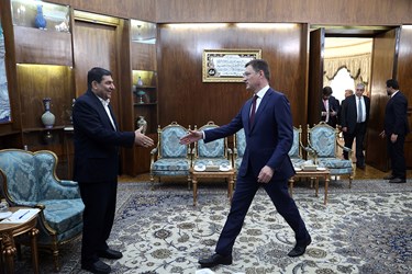 دیدار مالکساندر نواک معاون نخست وزیر روسیه با محمد مخبر معاون اول رئیس جمهور