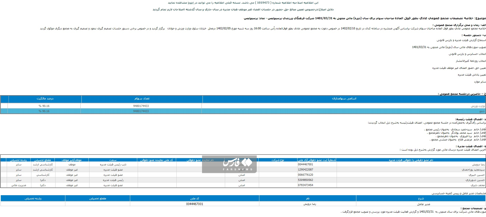 رئیس فدراسیون فوتبال از چه چیزی نگران است؟/ مالکیت سرخابی‌ها هنوز تفکیک نشده است! 5