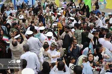 استقبال الدورية البحرية 86 في ميناء بندر عباس