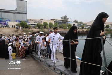استقبال الدورية البحرية 86 في ميناء بندر عباس