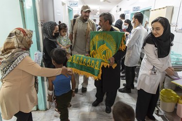 حضور کاروان خدام رضوی در بیمارستان کودکان آیت ا... طالقانی گرگان