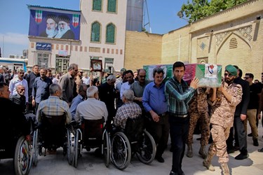 آیین تشییع پیکر «شهید بازیار» در شیراز
