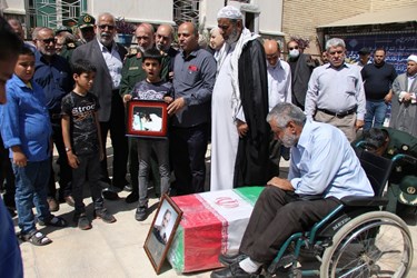 آیین تشییع پیکر «شهید بازیار» در شیراز