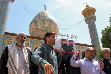 آیین تشییع پیکر «شهید بازیار» در شیراز