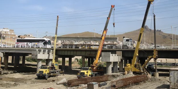 پروژه تعریض پل قشلاق سنندج 80 درصد پیشرفت فیزیکی دارد