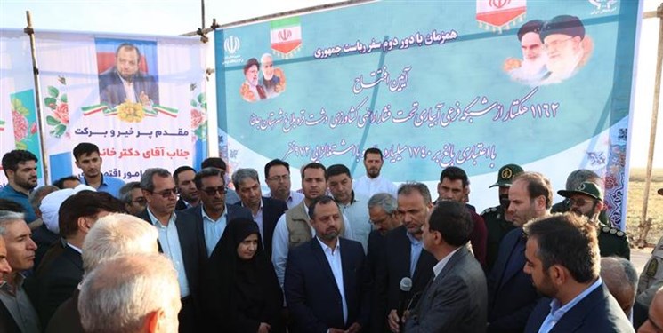 افتتاح شبکه آبرسانی دشت قره بلاغ آذربایجان شرقی با حضور وزیر اقتصاد