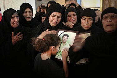 عزاداری همسر و فرزندان شهید محمد قنبری در منزل آن شهید