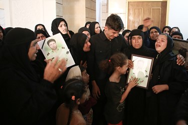 عزاداری همسر و فرزندان شهید محمد قنبری در منزل آن شهید